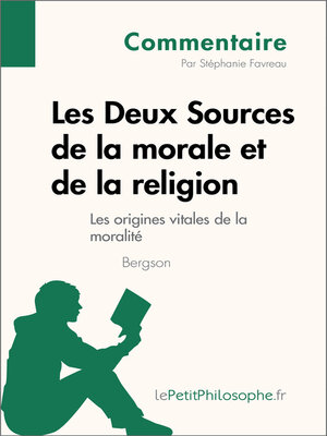 cover image of Les Deux Sources de la morale et de la religion de Bergson (Commentaire)